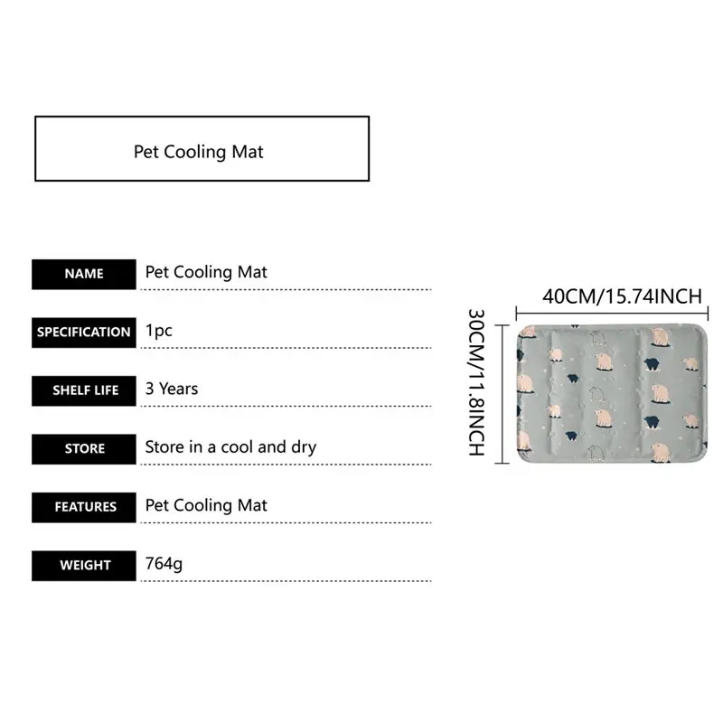 ABKL-Self-Cooling Pet Cooling Mat Summer Cool Pad For Dogs & Cats Portable Foldable Ice Mat For Indoor & Travel Use