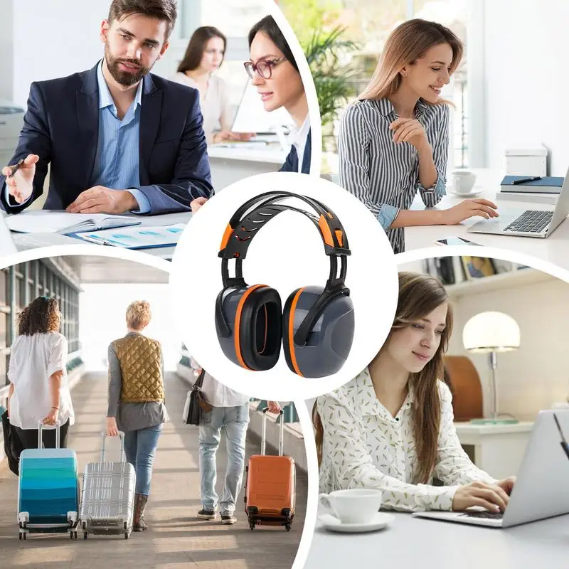ノイズリダクションイヤーマフ聴覚保護ヘッドフォン再利用可能な静かな安全プロテクタートラック産業作業建設現場