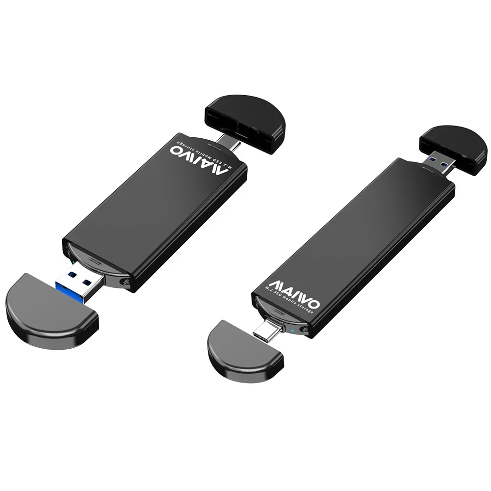 MAIWO M.2 SATA Hard Drive Box USB/Type-C 2 in 1 Hdd Solid State Case B Key/B&M Key SSD Adapter for 2230/2242/2260/2280 SSD Case