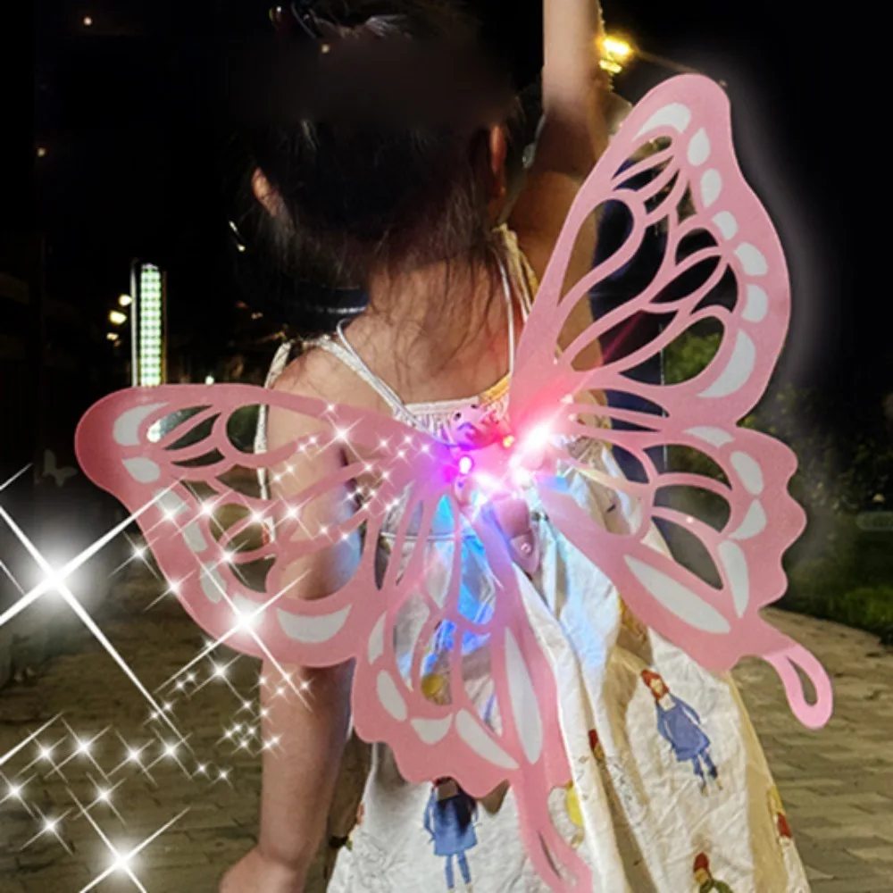 New Colorful Fairy Wing Cape Halloween Luminescent Butterfly Fairy Wing Festival Stage Party Cosplay Fairy Costume Angel Girls