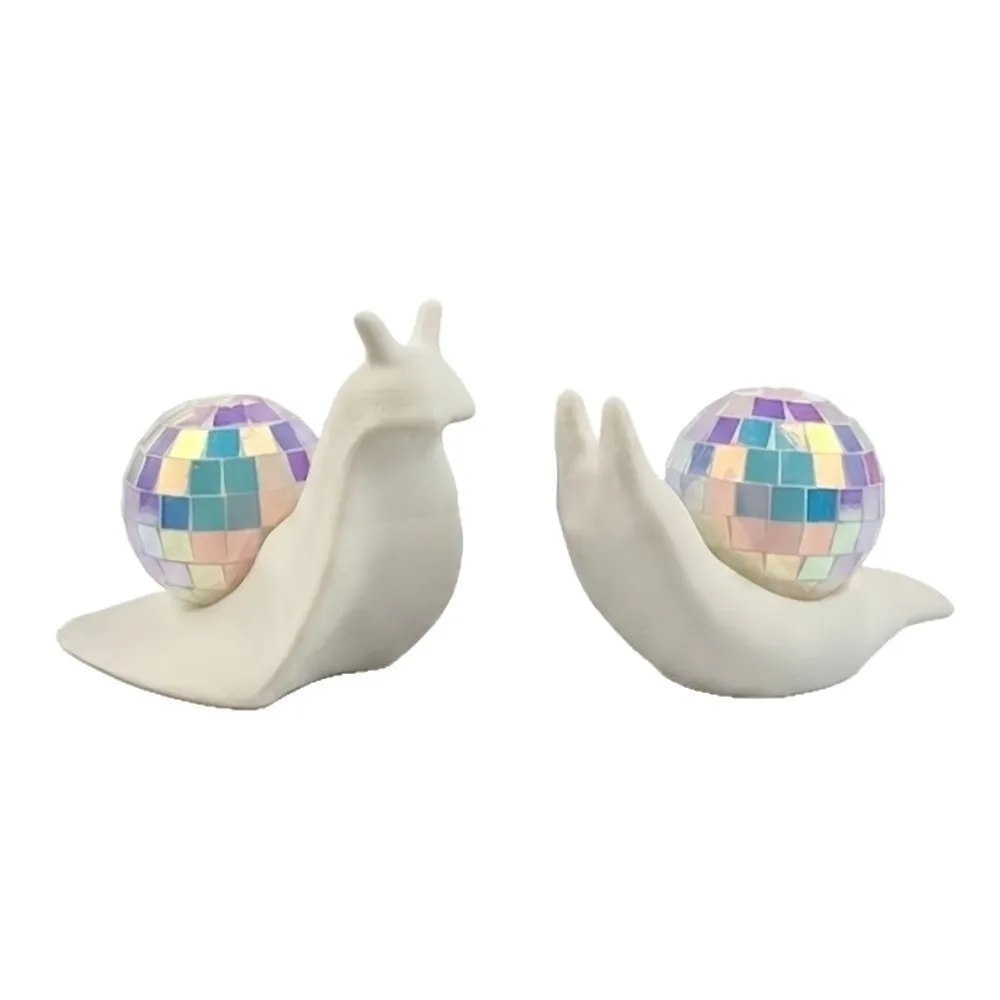 2 PCS Snail Shaped Snail Disco Ball Suncatcher Light Catcher Creative Style Sunlight Catcher Ornament Disco Ball Structure