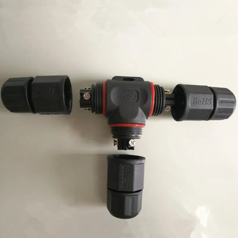 

2 шт. водонепроницаемый соединительный винт фиксированный 2/3-контактный 2/3P Т-образный провод авиационного кабеля