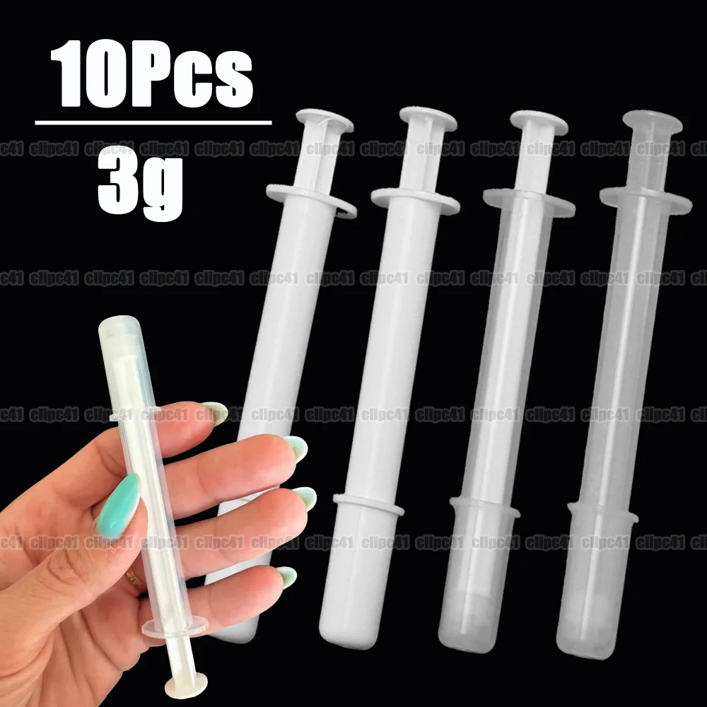 10Pcs 3g Disposable Vaginal Applicator Syringe for Lubricant Gel, Personal Hygiene Cream Injector with Smooth Tip