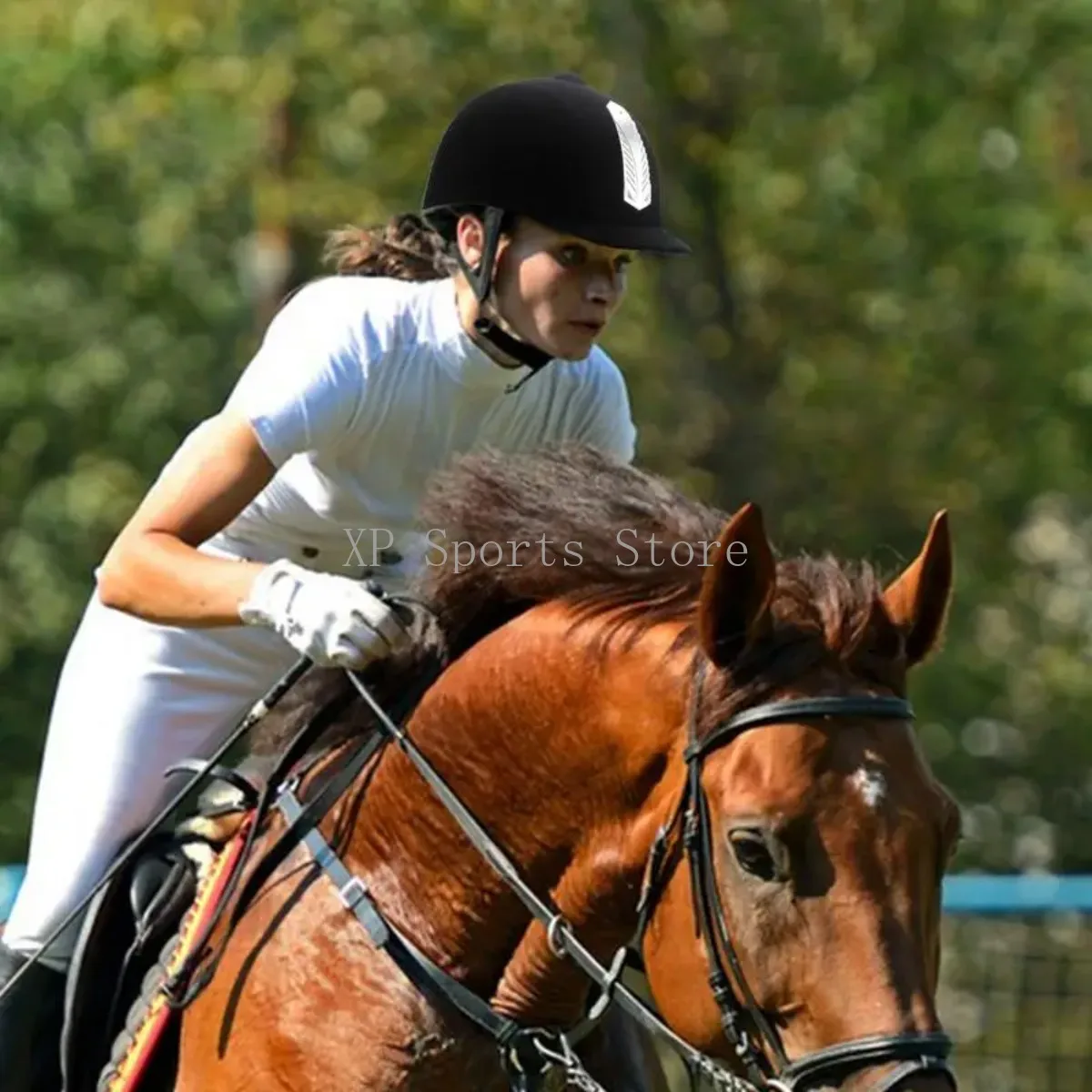 خوذة فروسية متينة قابلة للتنفس - خوذة ركوب الخيل بنصف غطاء آمن ABS، مقاس قابل للتعديل 52-62 سم للرجال والنساء والأطفال #5
