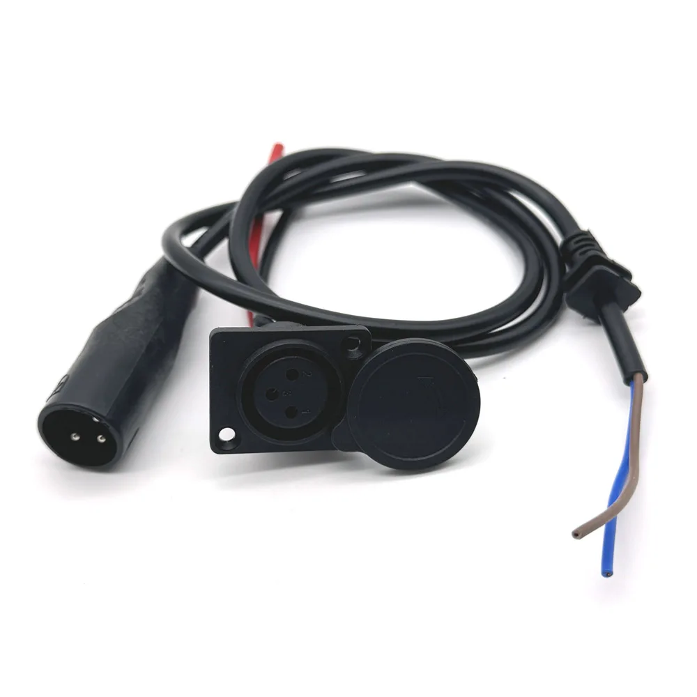 3Pin Charge Connector Male Plug Interface Cable 2Wire Connector Female Socket For Electric Bicycle Balance Car Bike