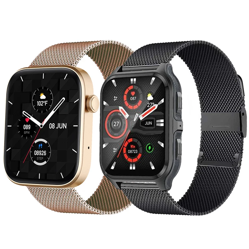 Correa de 20mm para Colmi P28 Plus P81, pulseras de reloj para Colmi P73 P8 Pro C61, pulsera de Metal de acero inoxidable