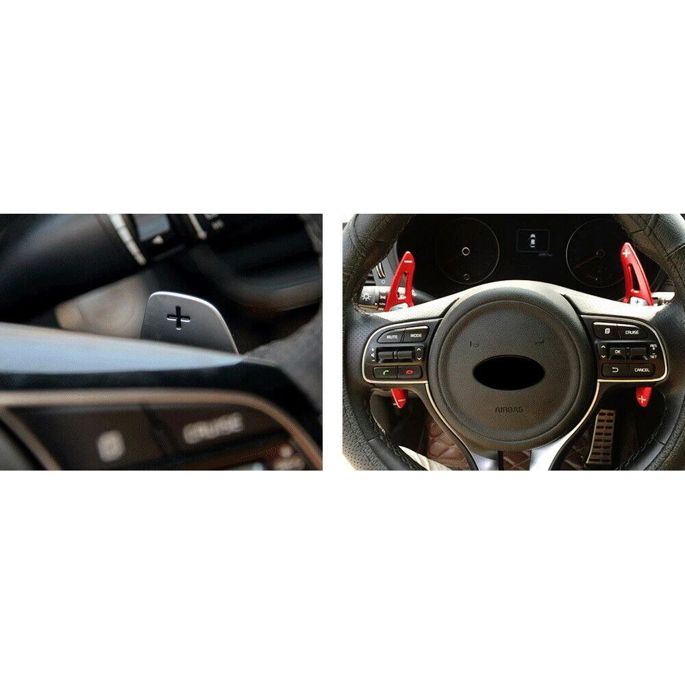 

Plain Car Red Steering Wheel Paddle Shifter Extension For Kia Optima K5 Pre-LCI 2016-2018