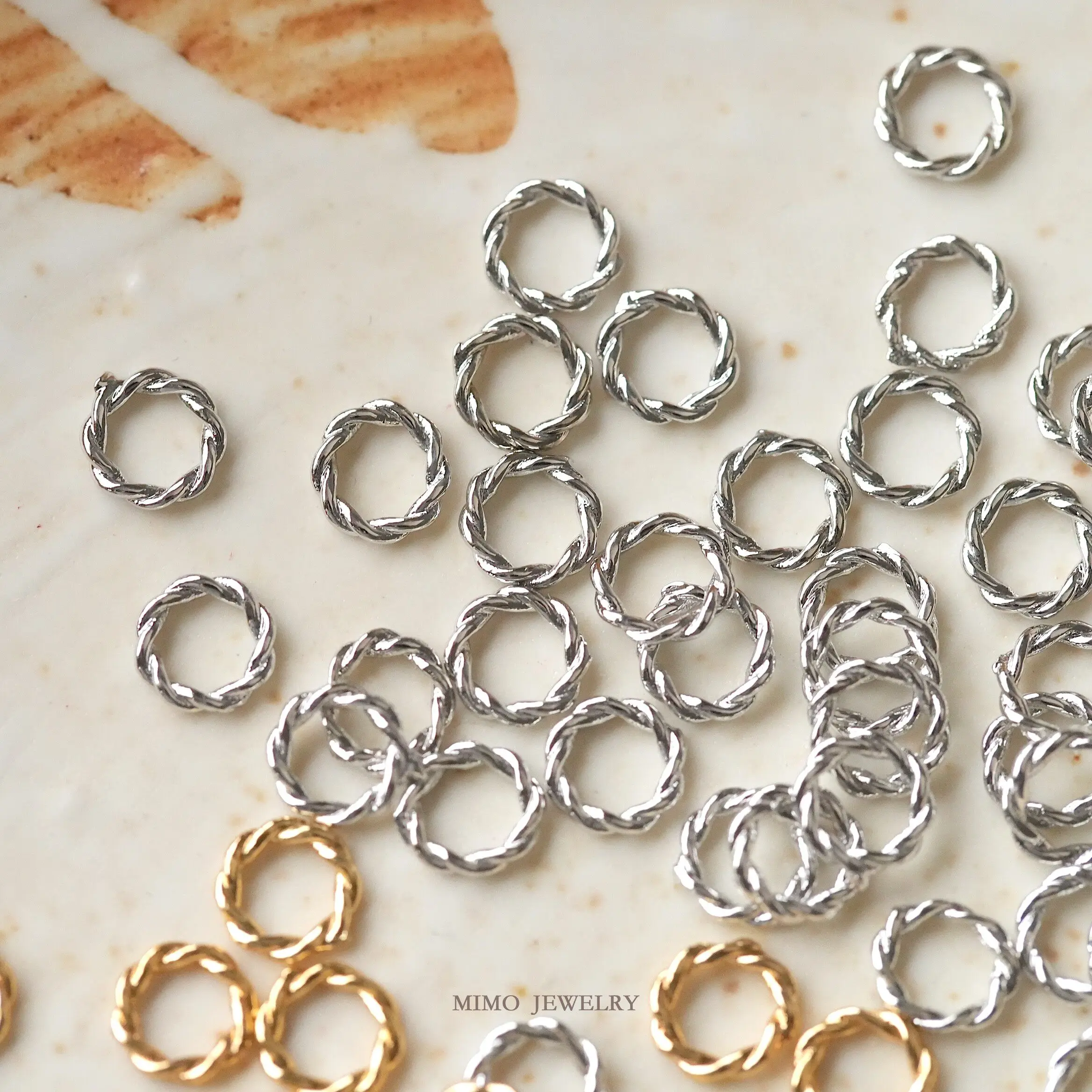 

Copper Plated Real Gold Multi-purpose 6mm Twist Closed Ring DIY Handmade Accessories