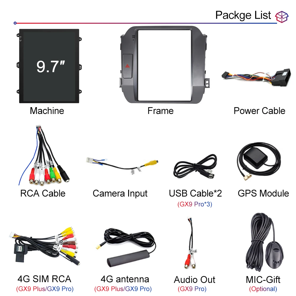 CAIXI GX9 Pro 4G For Kia Sportage 3 SL 2010-2016 Tesla style Car Radio Multimedia Video Player 2 din Android Carplay Auto GPS