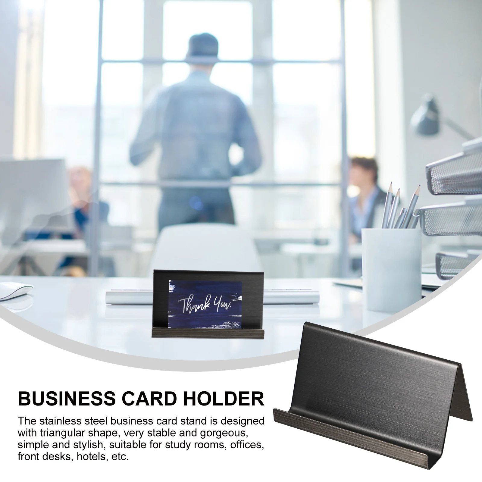 Business Card Holder Photo Table Number Stands Phone for Desk Display Organizer Name Rack Steel Cards Bracket Office