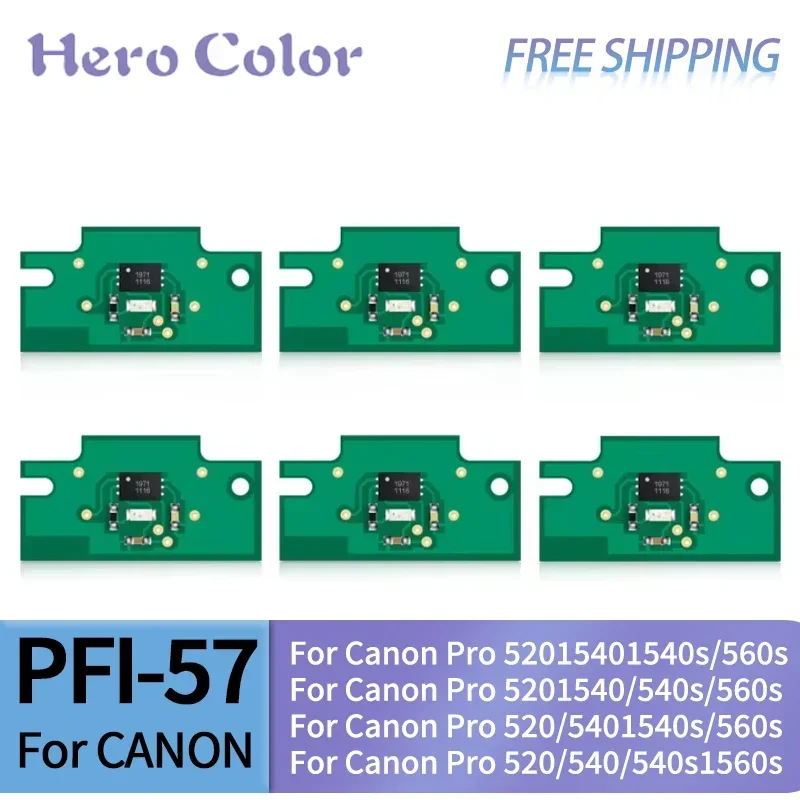 PFI57 PFI 57 PFI-57 Ink cartridge chips Compatible For Canon Pro520 Pro540 Pro540s pro560s printer