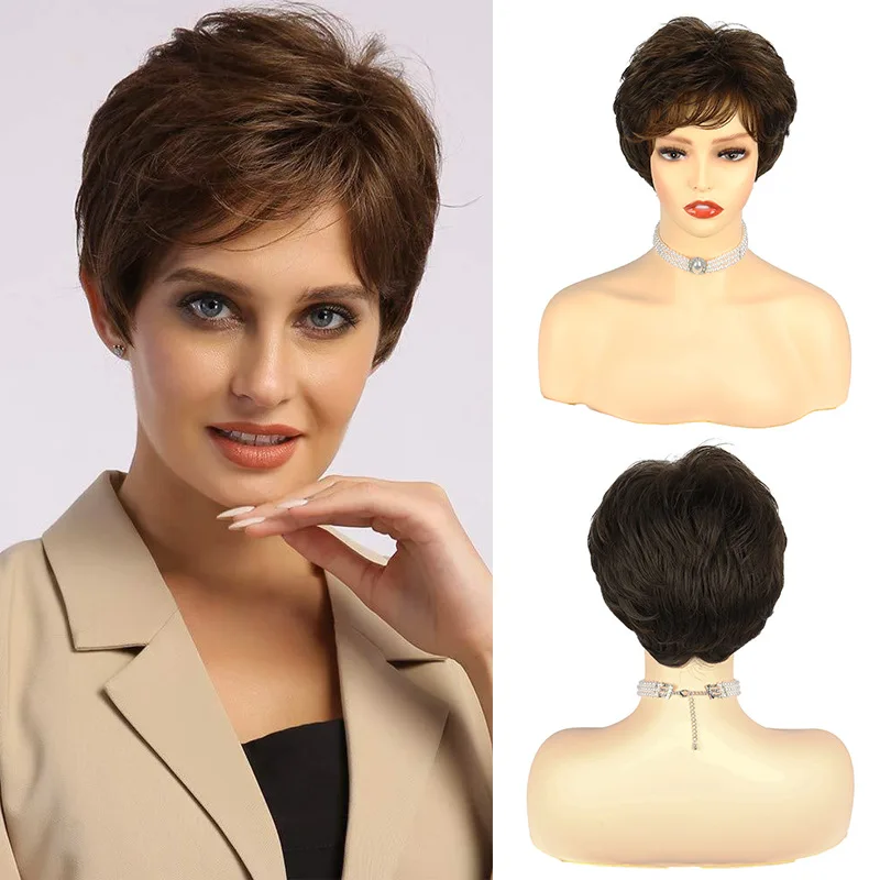 

Synthetic wig, Victoria WhisperLite Wig Edgy, Short Pixie Wig with An Asymmetrical Fringe and Rich, Feathery Layers/Multi-tonal