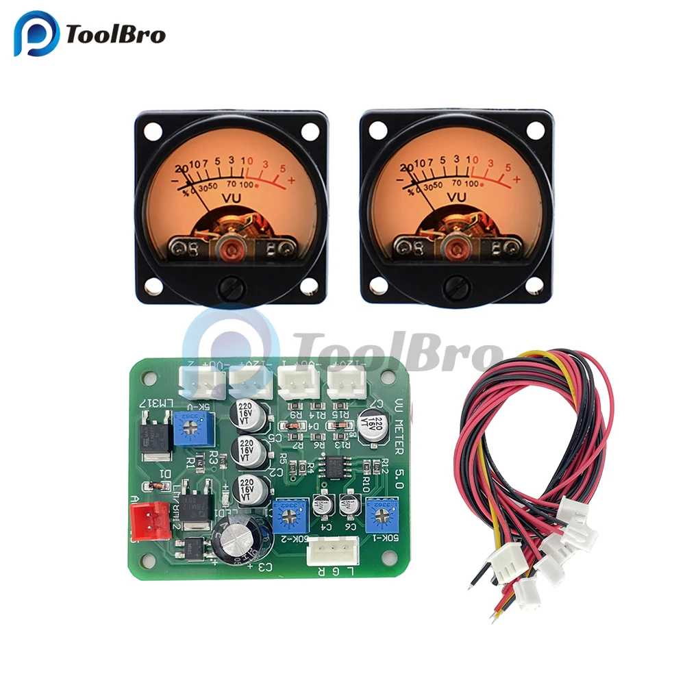Nível Audio Meter Stereo Amplificador Board dc Indicador de Nível com Driver Module 912v Pcs vu