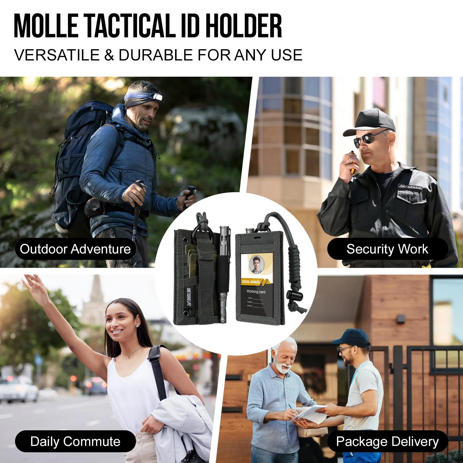 

ONETIGRIS уличный охотничий держатель для удостоверения личности MOLLE, тактическая сумка, папка-органайзер, сумка в стиле милитари два в одном с подвеской на груди