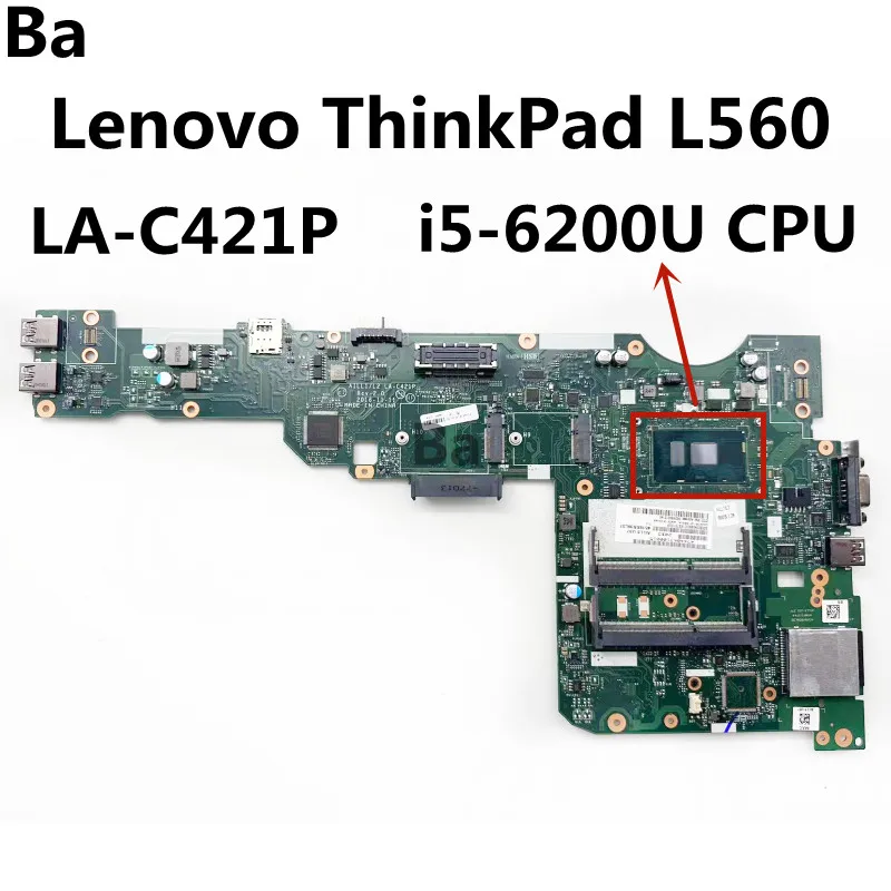 

For Lenovo ThinkPad L560 Laptop Motherboard LA-C421P CPU i5-6200U UMA 100% Test Working