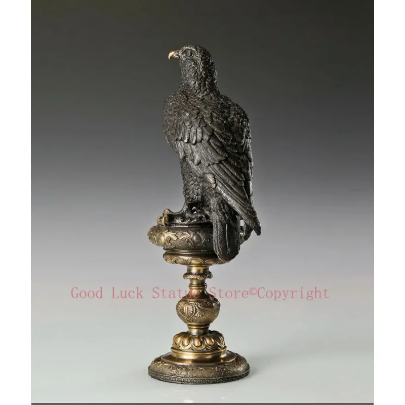 39CM Large--TOP business ART Success Auspicious Mascot Arabia Eagle Falcon hawk statue-HOME office company efficacious Mascot