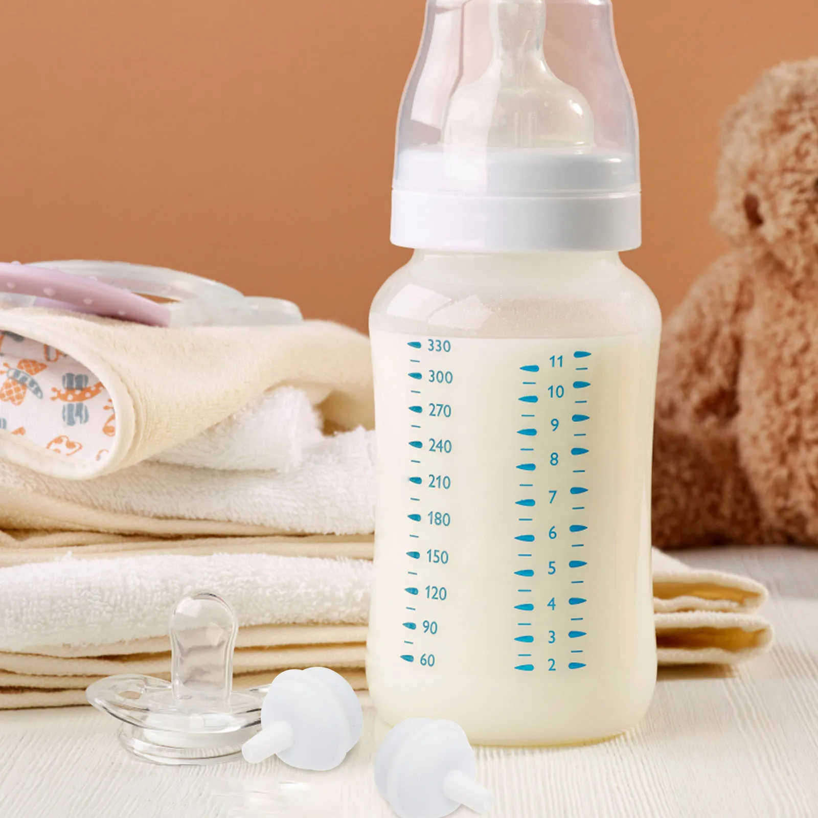 

10Pcs Baby Bottle Straw Ball White Smooth Surface Replacement for Milk Feeding Bottles Sippy Cups Accessories Bottle Straw Bead