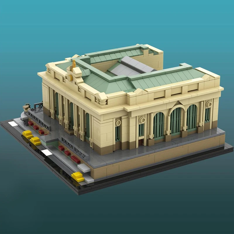 1260 pièces de construction modulaires personnalisables Grand Central Terminal MOC, jouet créatif DIY pour enfants, cadeau d'anniversaire pour garçons