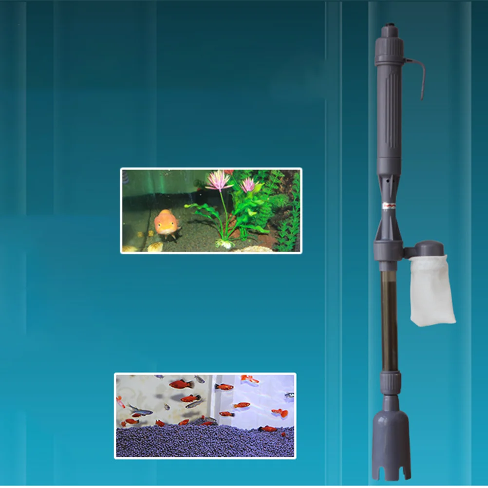 

Electric Aquarium Syphon Fish Tank Vacuum Gravel Filter Cleaner Adjustable Height Easy Install Water Change Siphon Pump