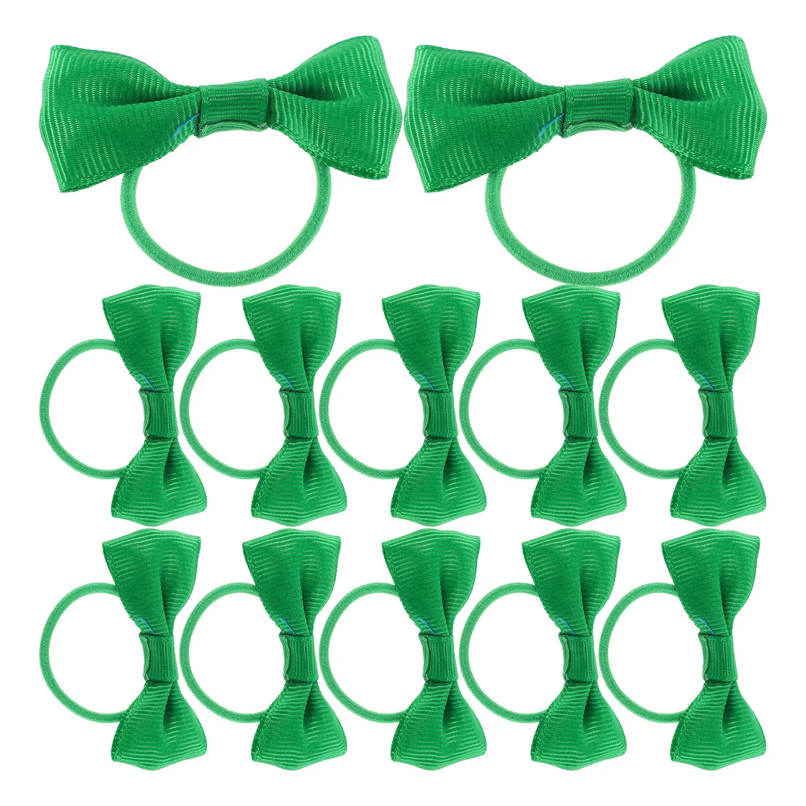 25Pcs Bow Hair Ties Green Hair Bows Small Bow Accessories for Women Girls Moderate Elasticity Secure Ponytail Holders Casual