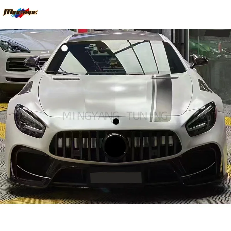 تعديل نصف جاف من ألياف الكربون GT ترقية IMP Style PRO BodyKit مصد السيارة غطاء محرك السيارة لمرسيدس بنز GT GTS 201 #3