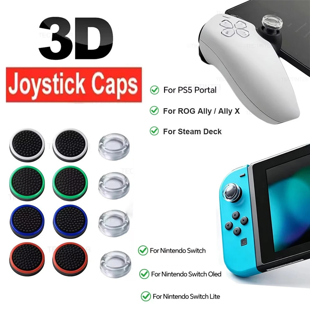 Rocker Caps For Nintendo Switch/OLED Joystick Controller Thumb Grip sticks Cover For PlayStation PS5 Portal/Steam Deck/ROG Ally