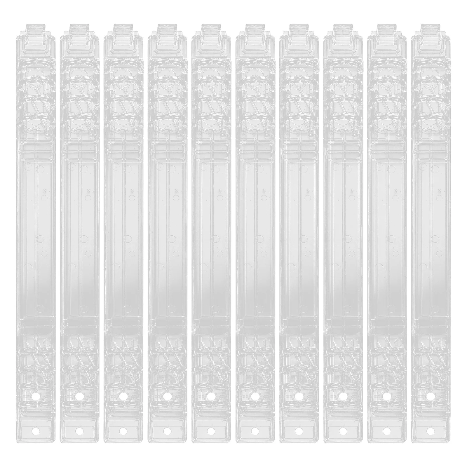 10 Uds. Anillos de plástico para carpetas, 8 agujeros, 100 hojas de capacidad, bobinas de encuadernación en espiral transparente para tamaño carta A5, anillos de papel para libros de oficina sueltos