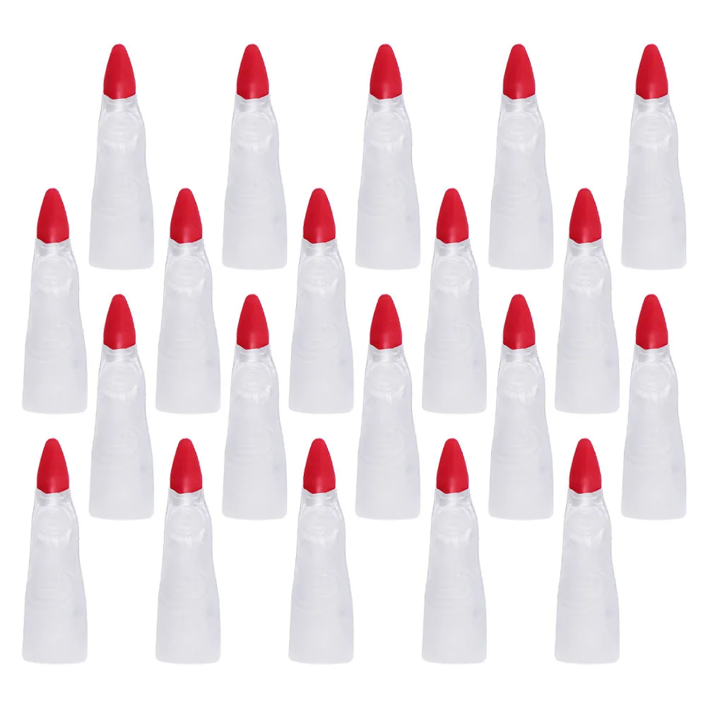 50 Uds. De cubiertas para dedos de uñas postizas de Halloween, accesorios espeluznantes y aterradores para disfraz de Halloween, decoración para fiesta de disfraces