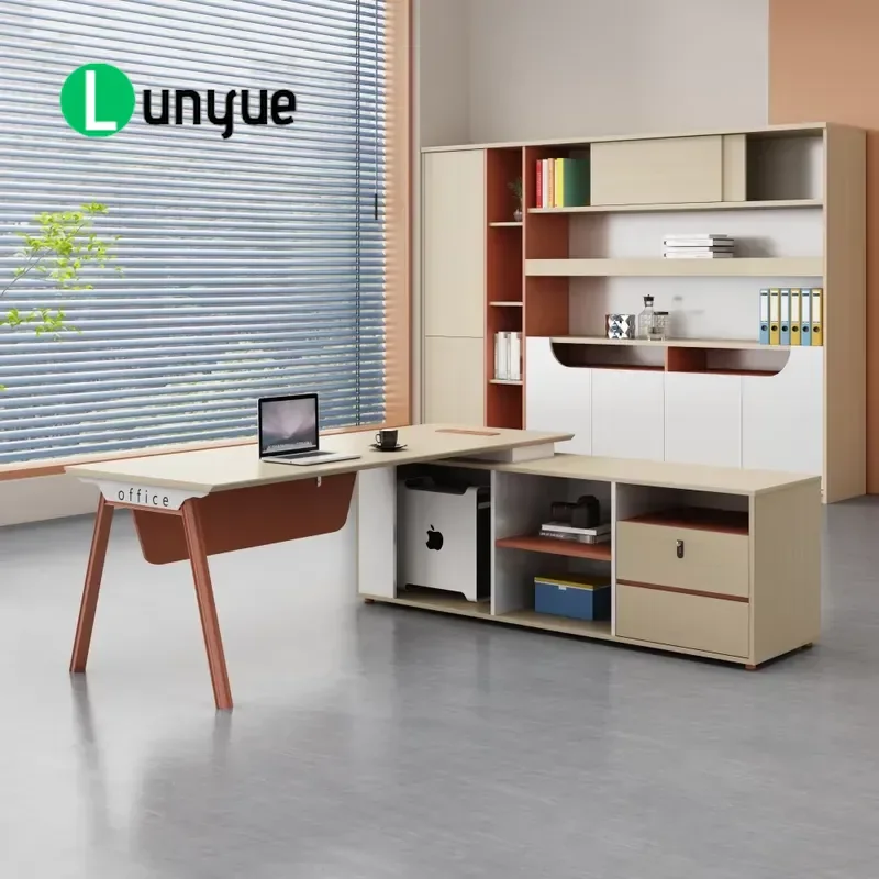 Modern L Shaped Game Table 1.6m 1.8m Convertible Wood Panel Executive Office Desk Cheap Furniture for Homeschool Gaming Work