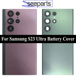 For Samsung Galsxy S23 Ultra Back Glass Battery Cover Rear Glass Door Housing Panel For Samsung S918B S918BU Battery Cover