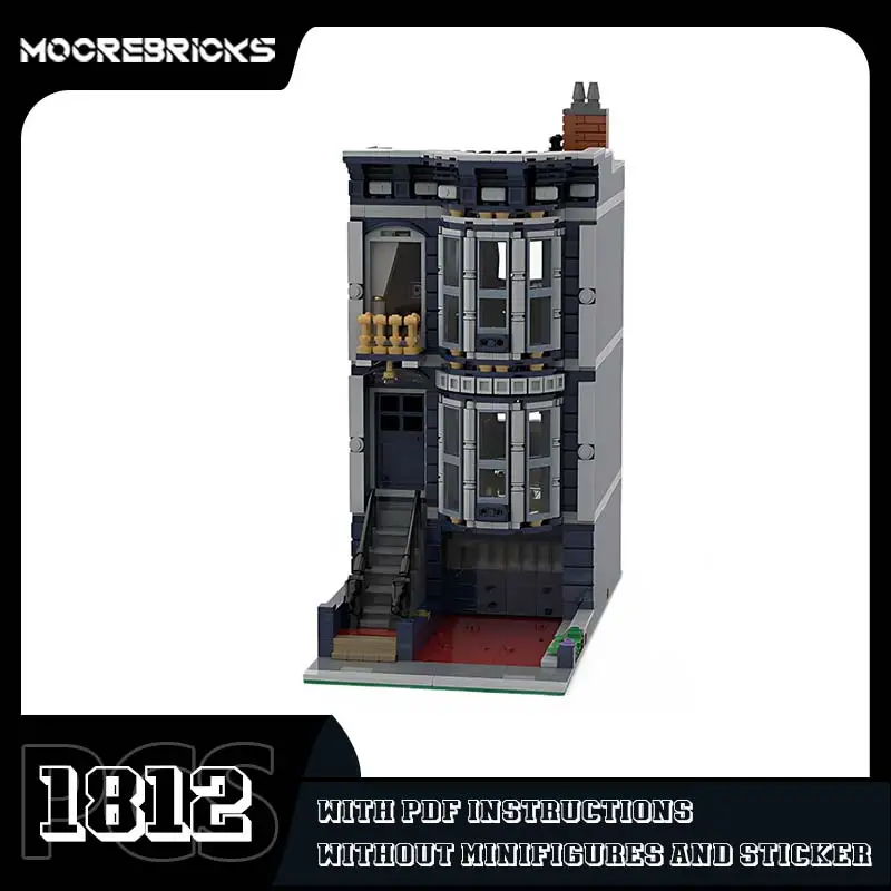 MOC Victorian Town House Model Bricks City Street View Building Blocks DIY Creative Assembly Architecture Toys Set Gifts