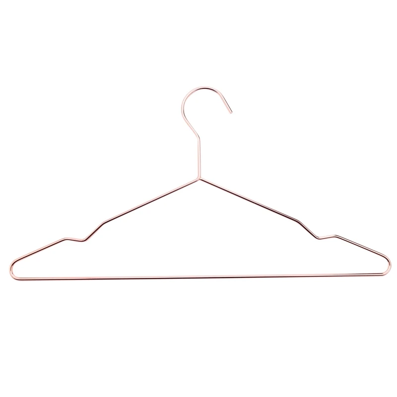 17 Inch Adult Heavy Duty Strong Rose Gold Clothes Hangers, Coat Hangers, Suit Hangers, With Notches (Pack Of 20)