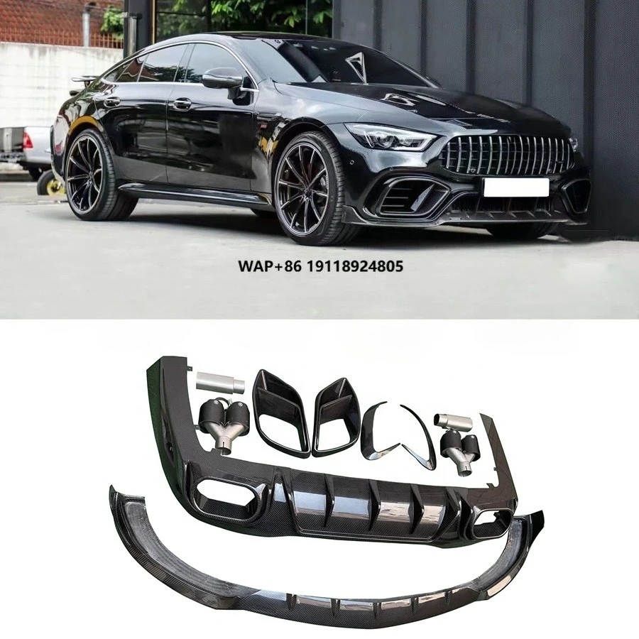 B Rabus Style Carbon Fiber BodyKit for AMG GT63 GT63S New Front Lip Rear Bumper Diffuser Side Splitter Front Vent