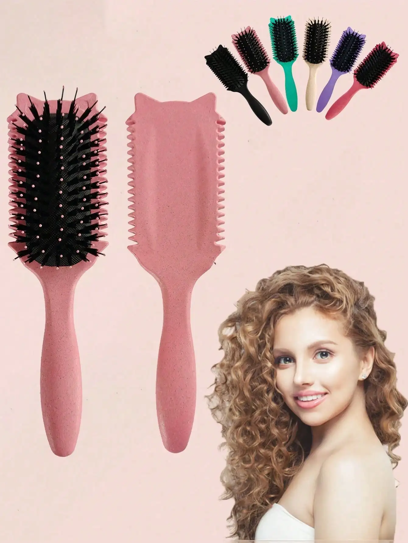 2025 Curl Defining Hair Brush, Styling & Shaping Brush for Wet Hair, Perfect Curl Definition & Volume, Ideal for All Hairstyles,