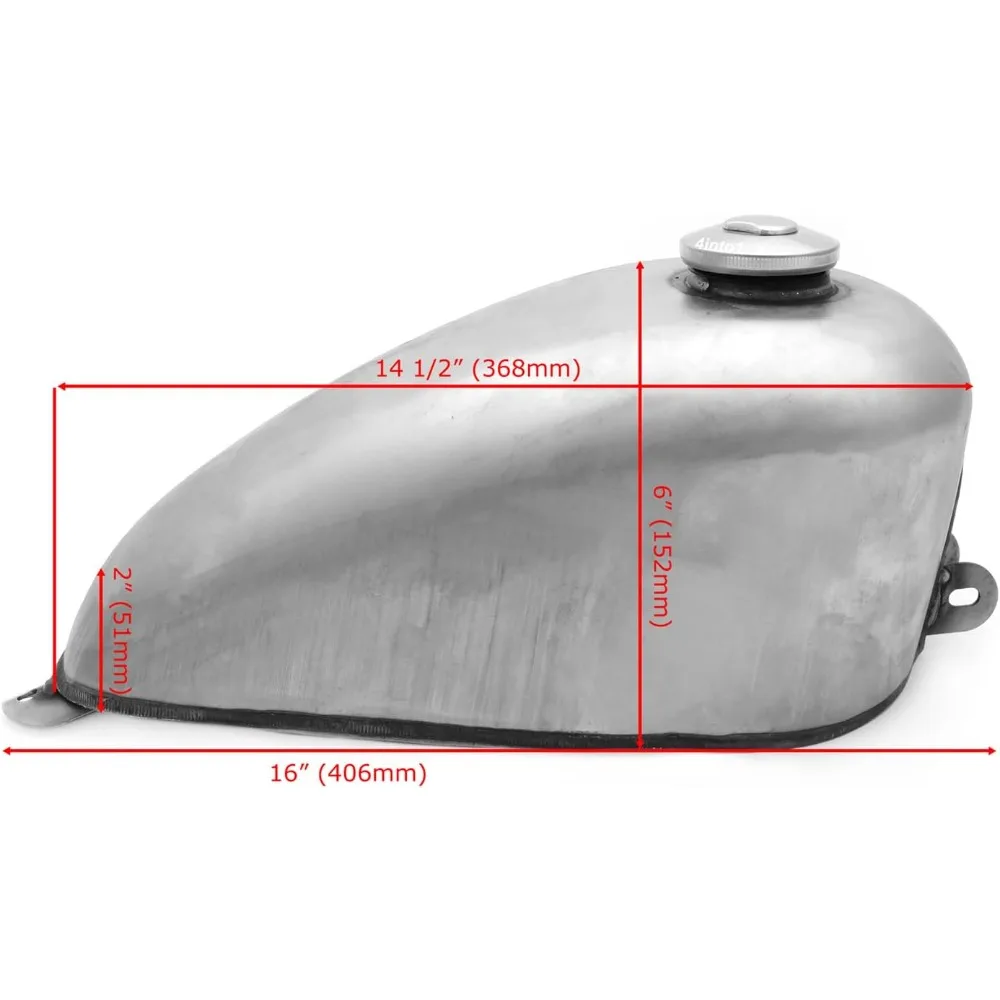 خزان وقود دراجة نارية من الفولاذ الخام سعة 1.8 جالون لنماذج Sportster Chopper Bobber Ironhead #6