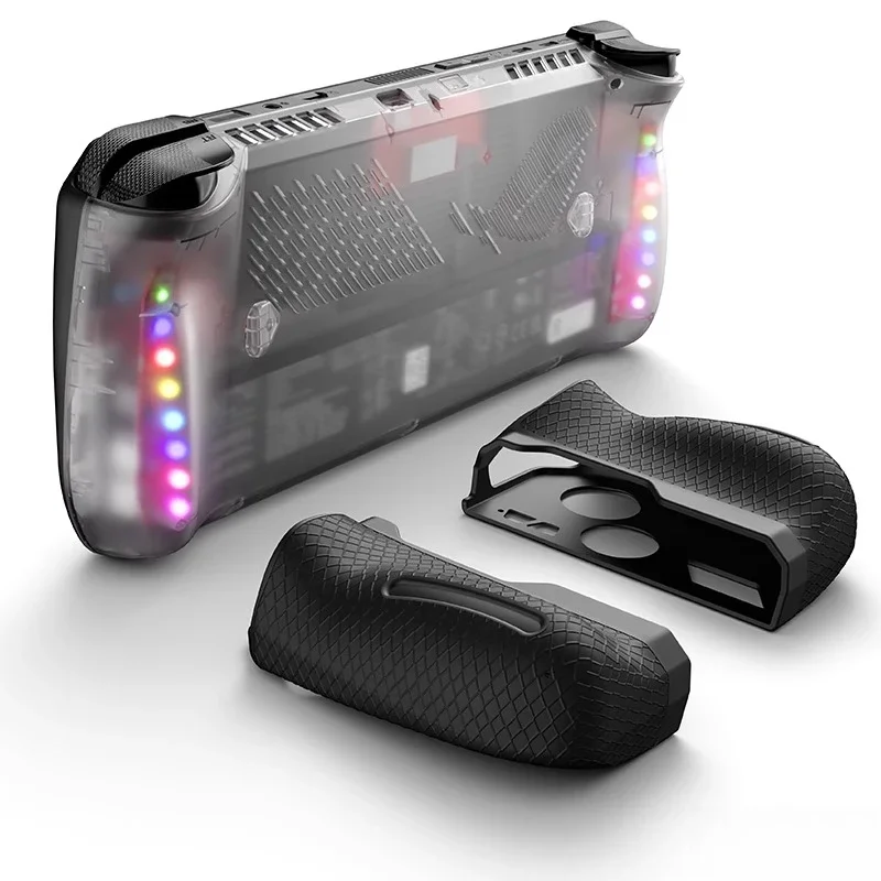 

Handheld transparent back cover, accessories protective case rocker cap, grip back button dust plug tempered film