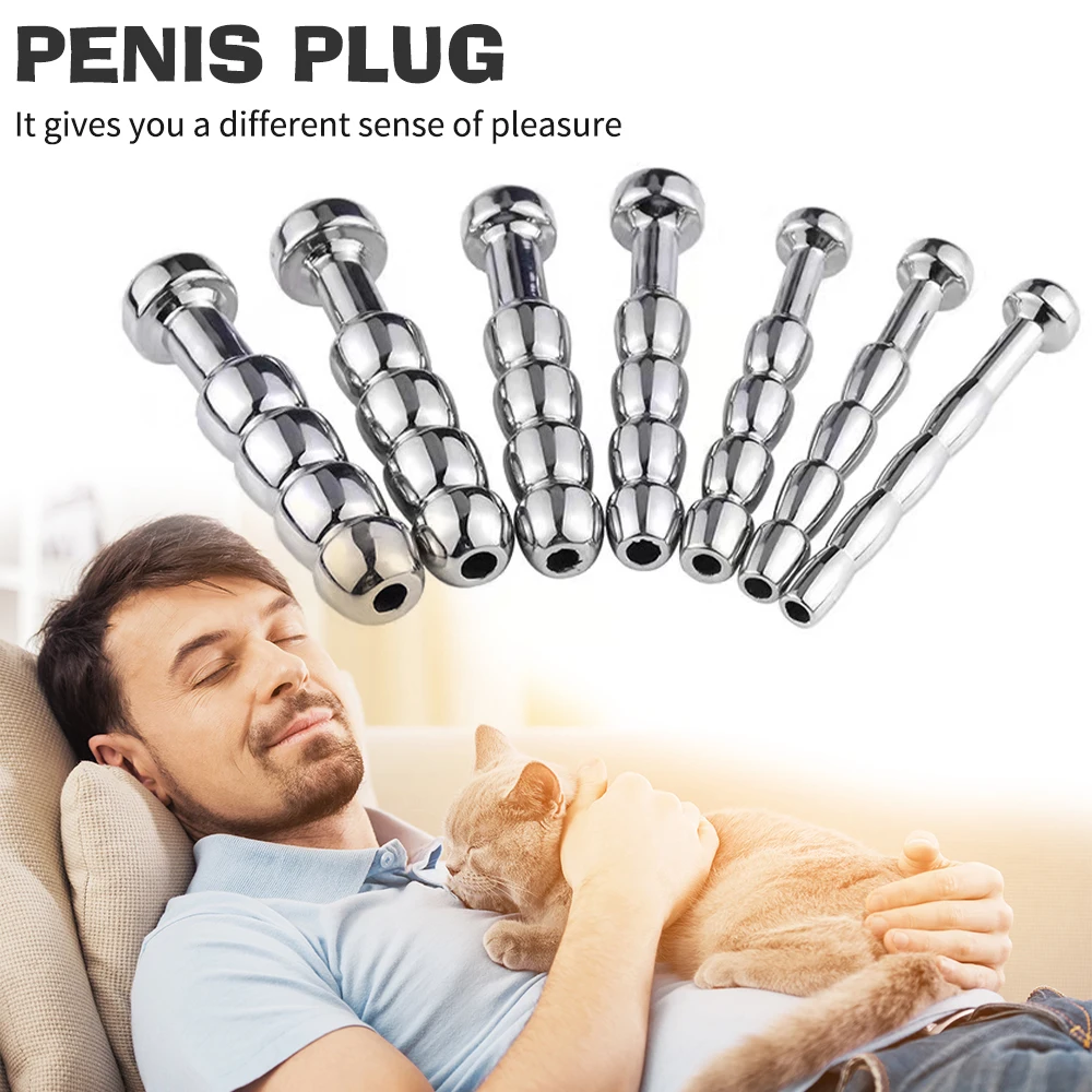 7 Sizes Metal Penis Plug Urethral Sounding for Male Masturbation Steel Horse Eye Sticks Prostate Stimulation Bladder Massage Rod