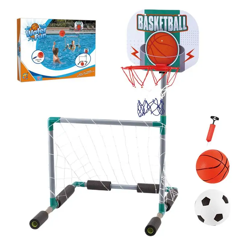 Outdoor Pool Basketball Hoop Pool Play Basketball Hoop Adjustable Height Indoor Outdoor Water Sport Toys For Adults & Kids