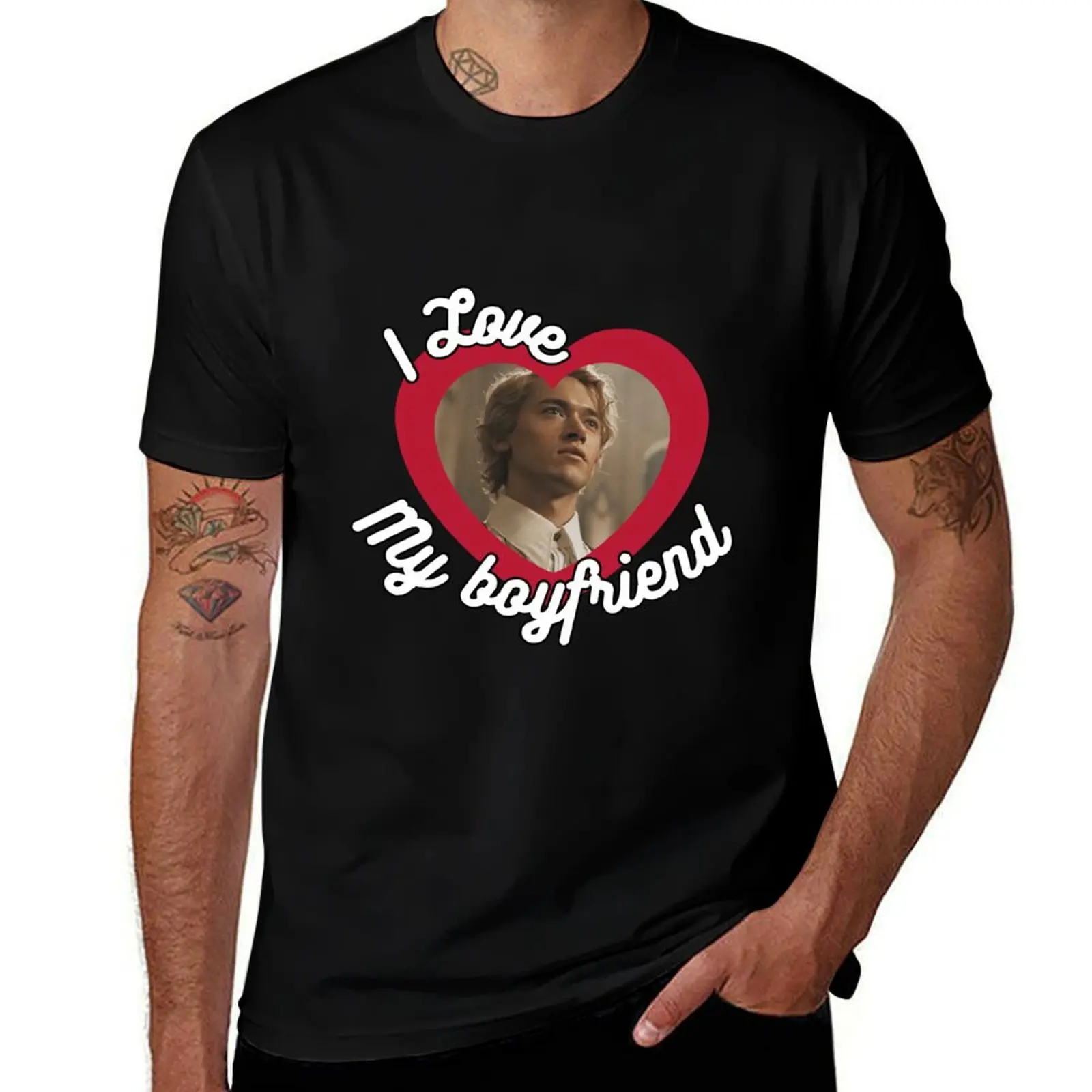 I love my boyfriend Tom Blyth Coriolanus Snow T-Shirt Fashion Simple Casual Tee Shirt T-Shirt