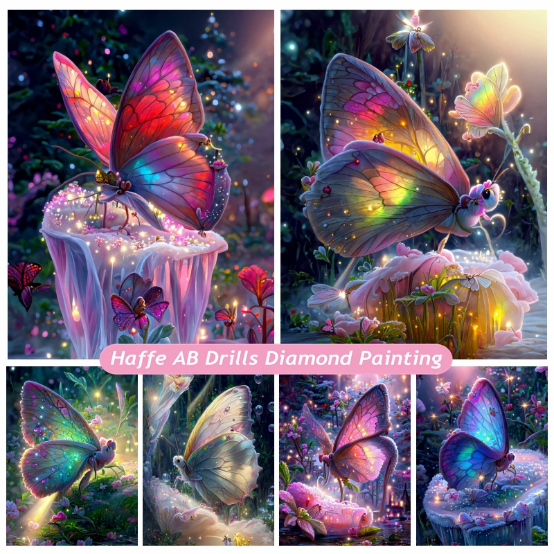 

Diy AB Drills Diamond Painting Butterfly Flowers Landscape Art Fantasy Animal Mosaic Cross Stitch Handwork Gift Room Decor