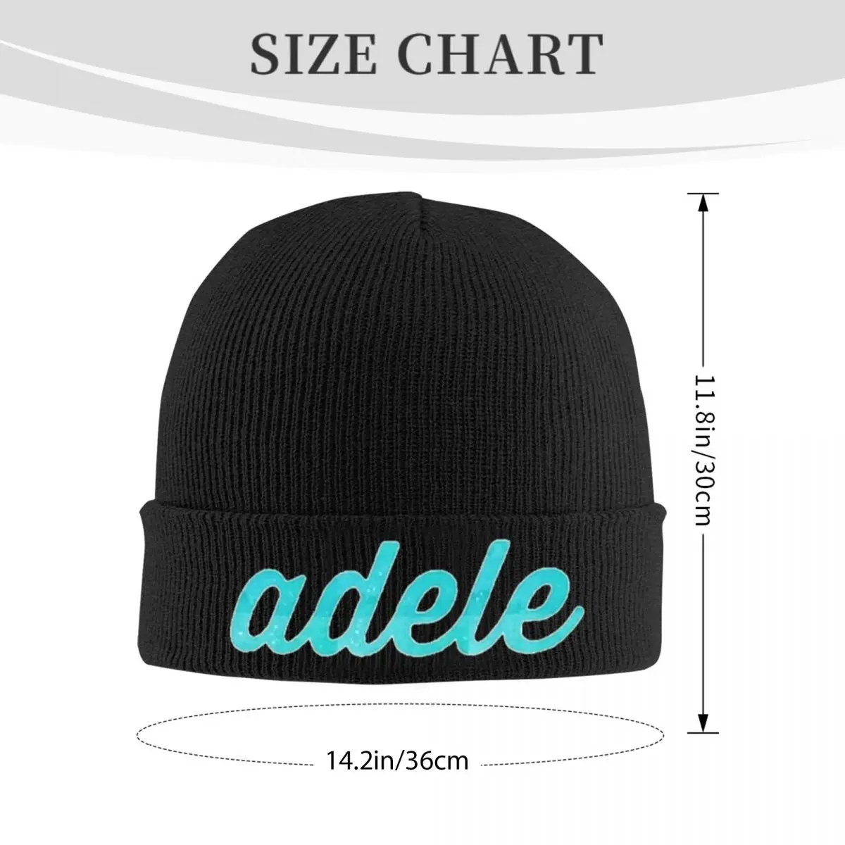 Adele Name Fanart Beanie gorros Unisex para adultos, gorro de punto Kpop, gorros envolventes para la cabeza, diseño de otoño, moda