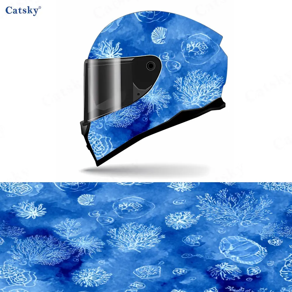 

Marine animals PVC material self adhesive waterproof motorcycle helmet sticker, paste firmly and do not fall, waterproof and wea
