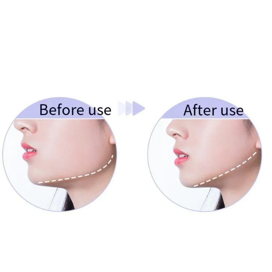 Mascarilla reutilizable con línea en V para hombre y mujer, máscara para esculpir la cara, Correa facial, gancho para la oreja, herramienta reutilizable de doble mentón