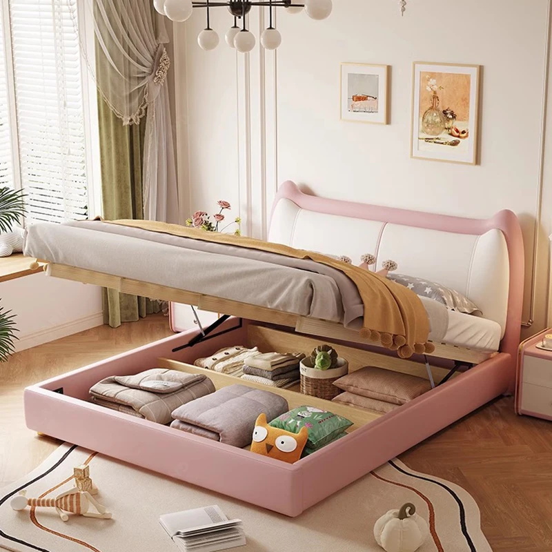 Floor Platform Children Beds Modern Floor Fashion Organizer Children Beds Aesthetic Nordic Lit Cabane Enfant Bedroom Furnitures