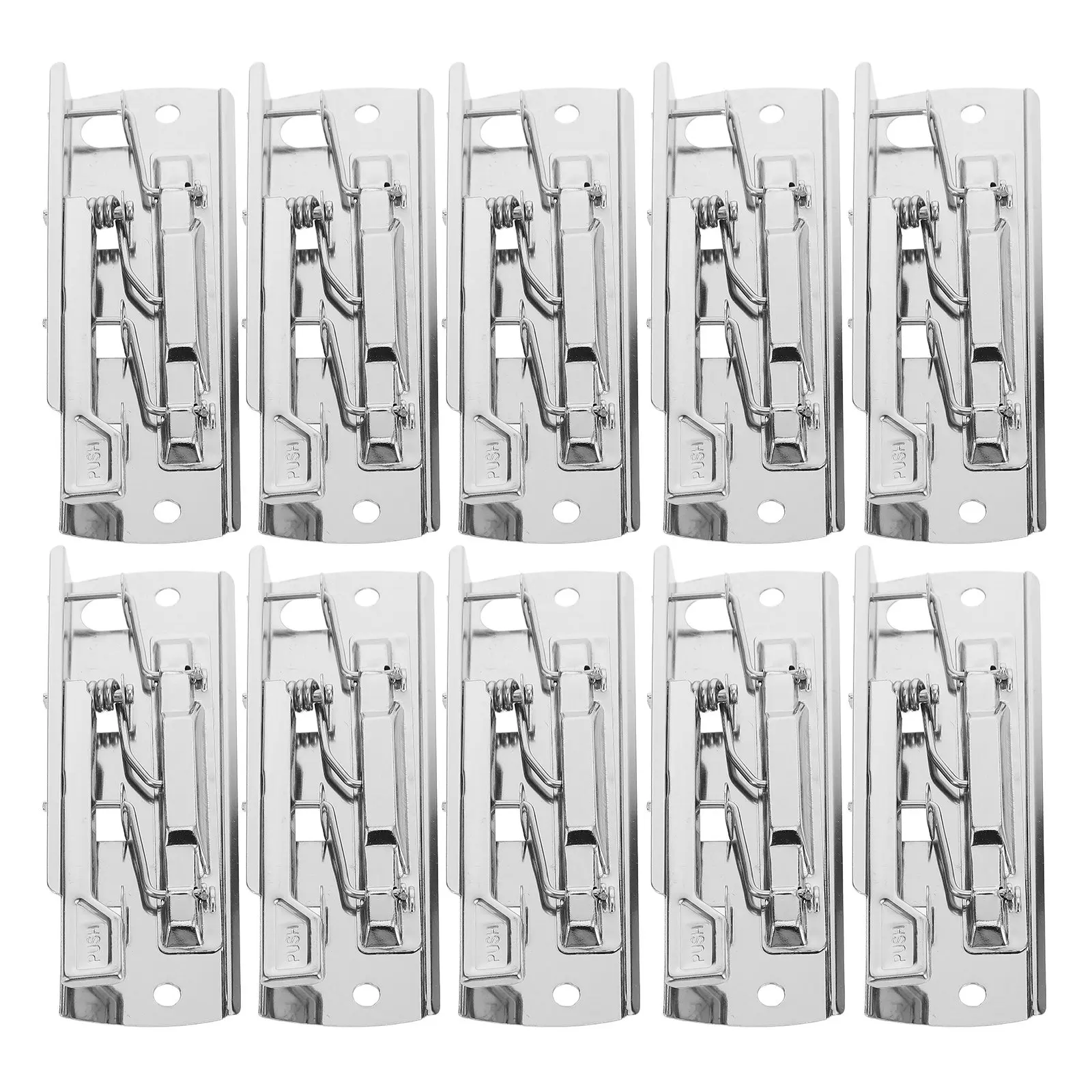 10Pcs Heavy-Duty Silver Metal Clipboard Clamps High-Friction Textured Jaw Spring-Loaded Document Clips for Files Pages Photos