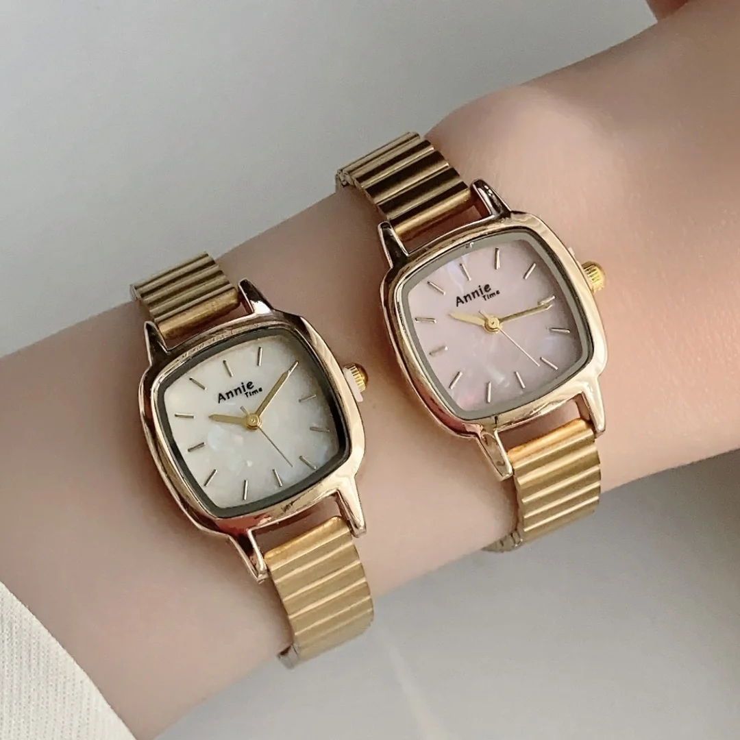 ساعة ذهبية للسيدات من أفضل العلامات التجارية بحزام فولاذي قابل للتعديل ساعة يد كوارتز للسيدات Montre فام هدايا جميلة ساعات نسائية فاخرة