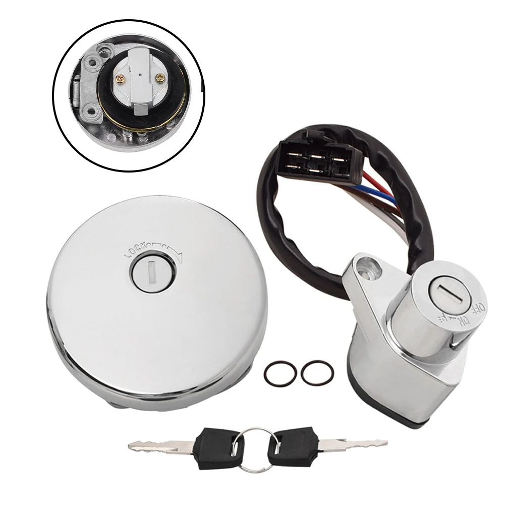 

27005-1188 Ignition Switch and Keyed Fuel Cap for Kawasaki For Vulcan For VN800 EN500 2001-2006 Direct Replacement Set