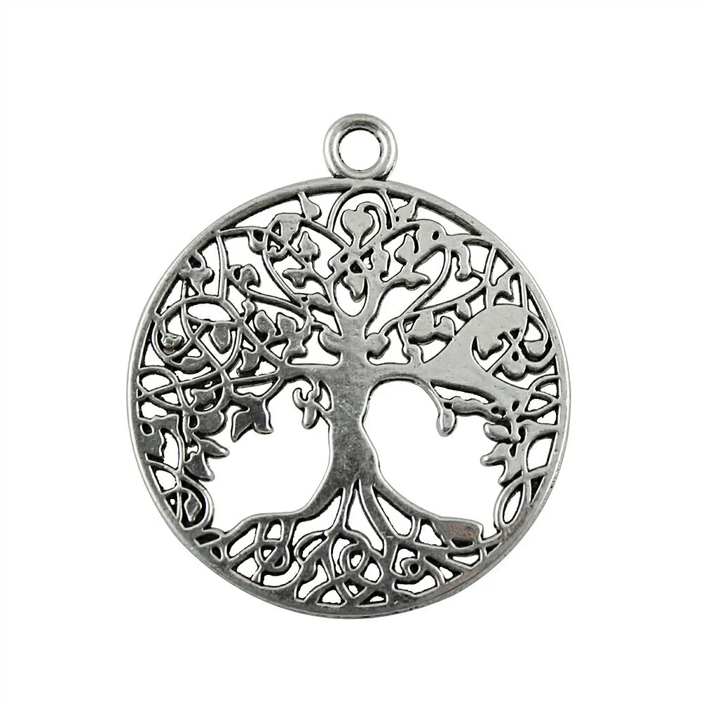 WYSIWYG 2pcs 40x35mm Tree Of Life Charm Pendants For Jewelry Making Tree Of Life Pendants Charm