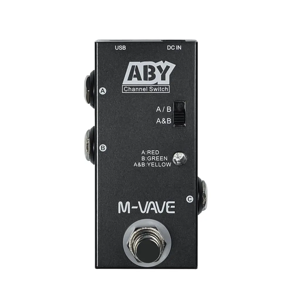 

M-VAVE ABY True Bypass Mini AB Switch Pedal, педаль-переключатель для гитары и бас-гитары, AB-бокс для переключения каналов и живых выступлений