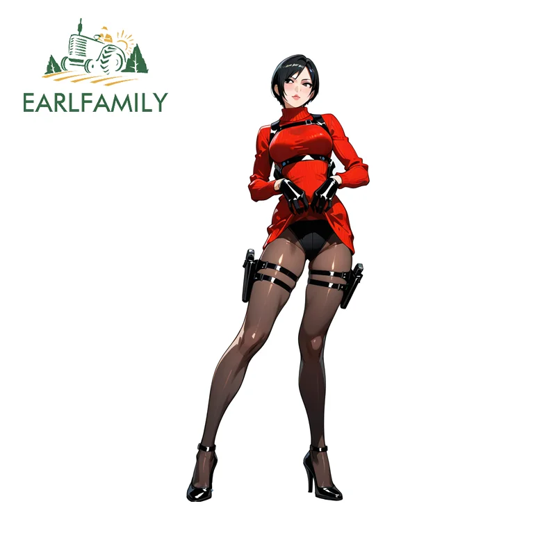 EARLFAMILY Sexy Ada Wong Car Sticker Pretty Game Characters Fuel Tank Cap Windshield Decals Delicate Nice Motorcycle Decoration